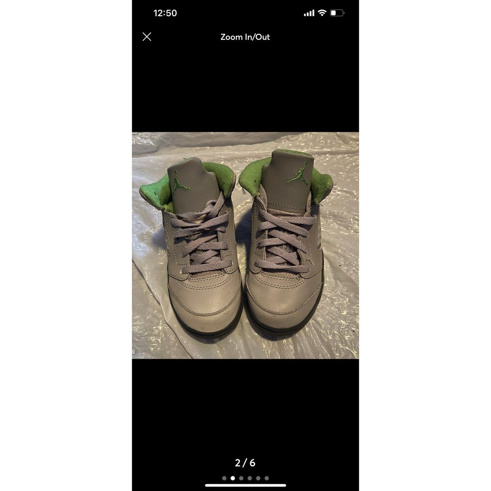 Jordan 5 Green Bean toddler shoes size 9c